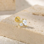 Kate Flat Back Diamond Stud