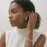 Ingrid Two Tone Hoop Earring