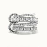 Hallie Stacked Diamond Silver Ring