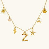 Avella Jewellery Ocean Initial Necklace